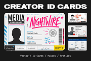 Creator ID Cards Vector Pack, an Object Graphic by SergeyBitos (Thumbnail 1 of 5)