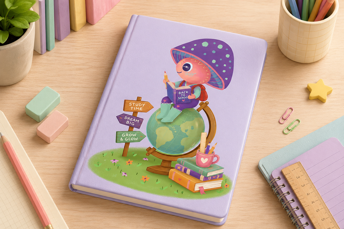 Back to School Mushroom Clipart, an Education Illustration by FaliushViktoriaArtist (Photo 8 of 8)
