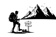Hiking Adventure Silhouette Bundle, an Illustration by yasushie (Thumbnail 2 of 51)
