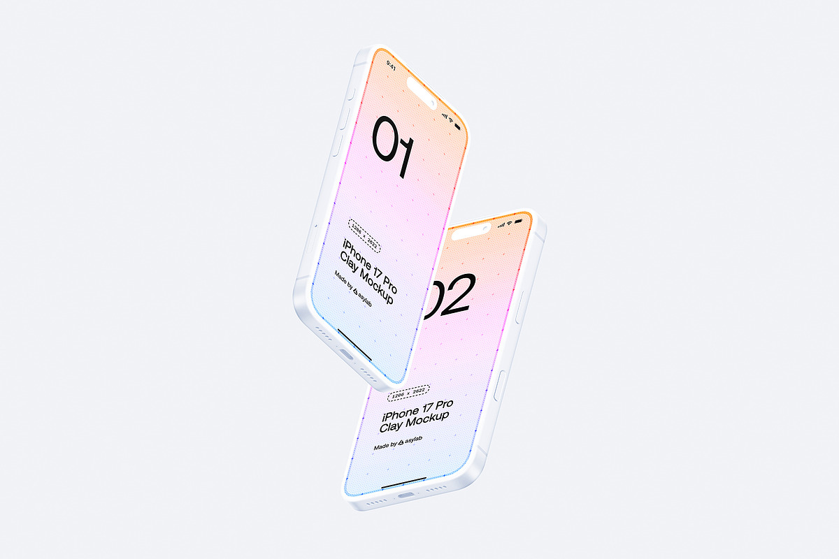 iPhone 17 Pro Clay - 24 Mockups, an iPhone Mockup by Asylab (Photo 37 of 61)
