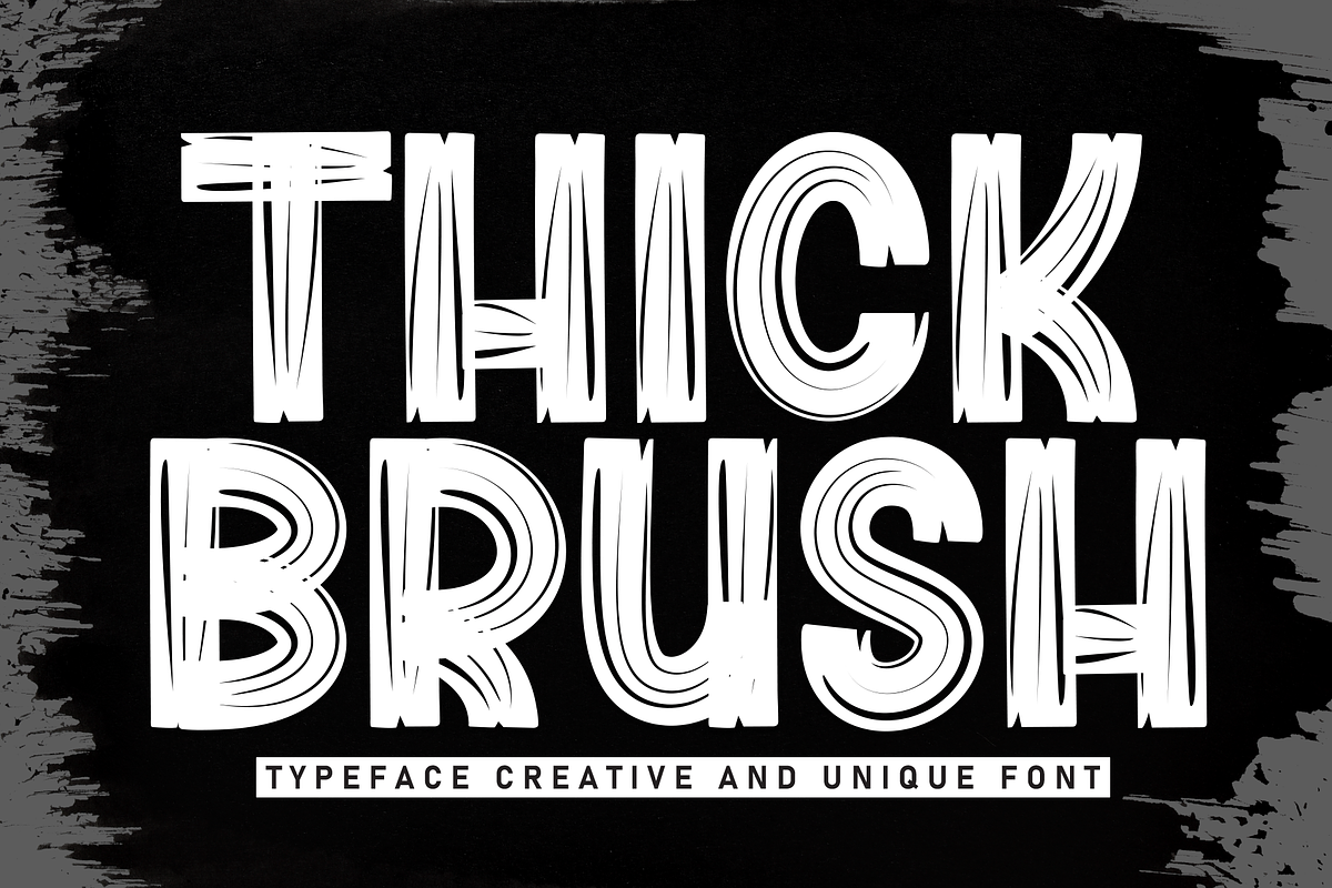 Thick Brush | Script Font, a Script Font by Scratchones (Photo 1 of 8)