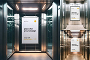 Metallic Elevator Poster Frame Image, a Product Mockup by Luuqas Design (Thumbnail 1 of 2)