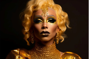 Drag queen portrait. Generate Ai, a Person Photo by Ylivdesign