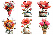 Whimsical Flowers Spring Clipart, an Illustration by Daily.Designs (Thumbnail 5 of 8)