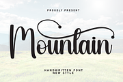 Mountain | Script Font, a Handwritten Font by Scratchones (Thumbnail 1 of 9)