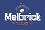 Melbrick - Baseball Athletic Font, a Slab Serif Font by Pandeka Studio (Thumbnail 1 of 12)