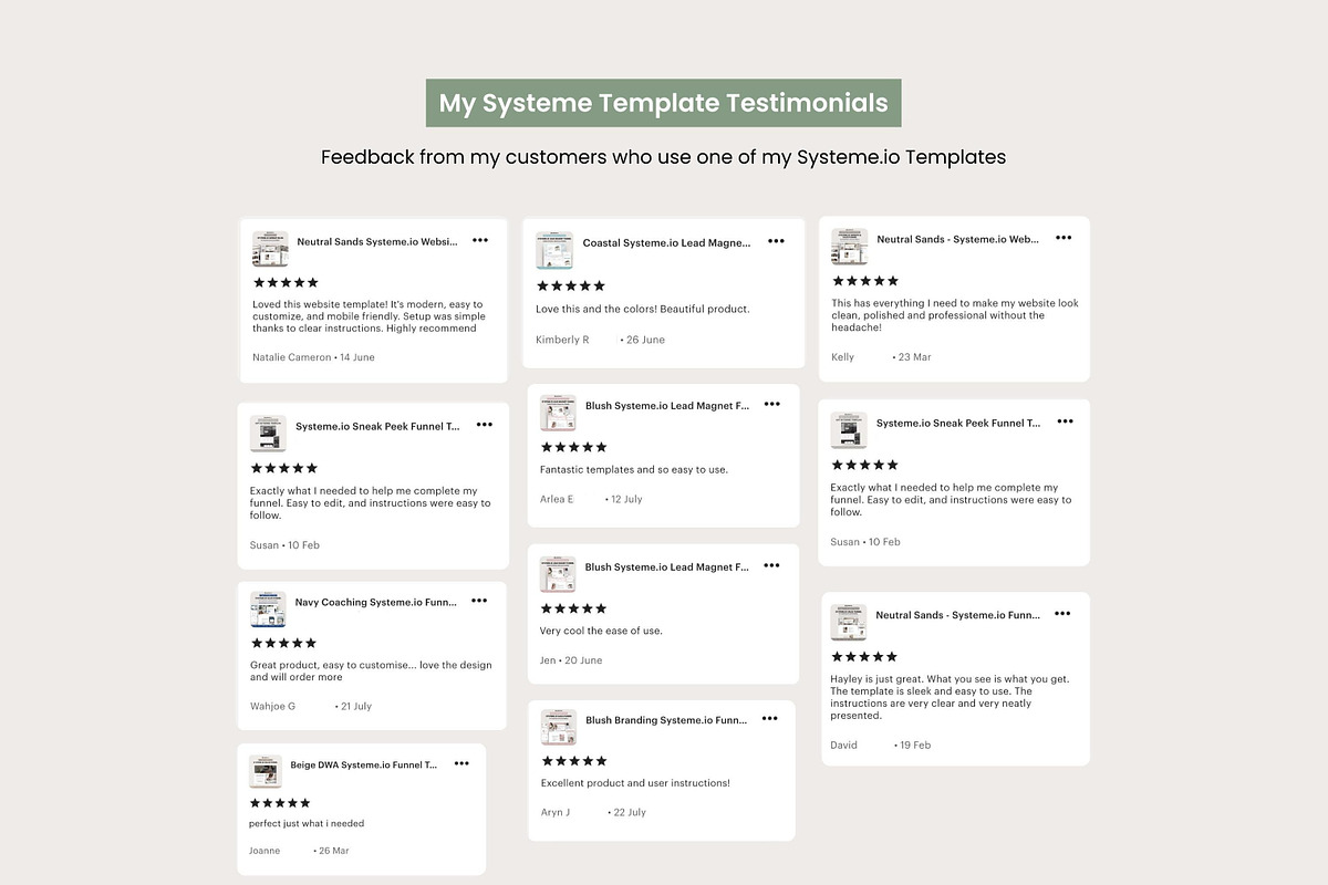 Systeme.io Sage Botanica Link in Bio, a Landing Page Template by Hayley's Digital Hub (Photo 8 of 10)