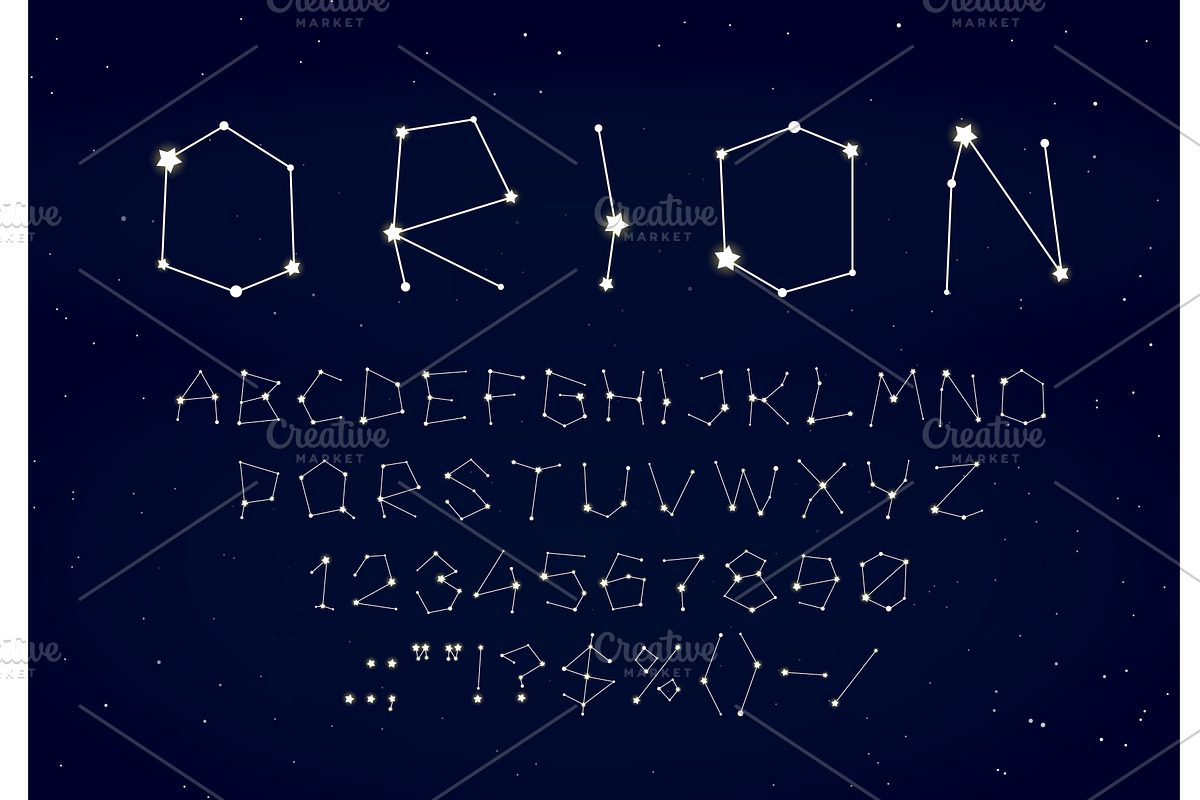 Starry galaxy constellation type, an Illustration by Buch&Bee