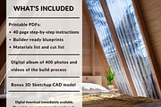 Micro A-Frame Cabin Plans, a Graphic by elevatedspaces (Thumbnail 2 of 12)