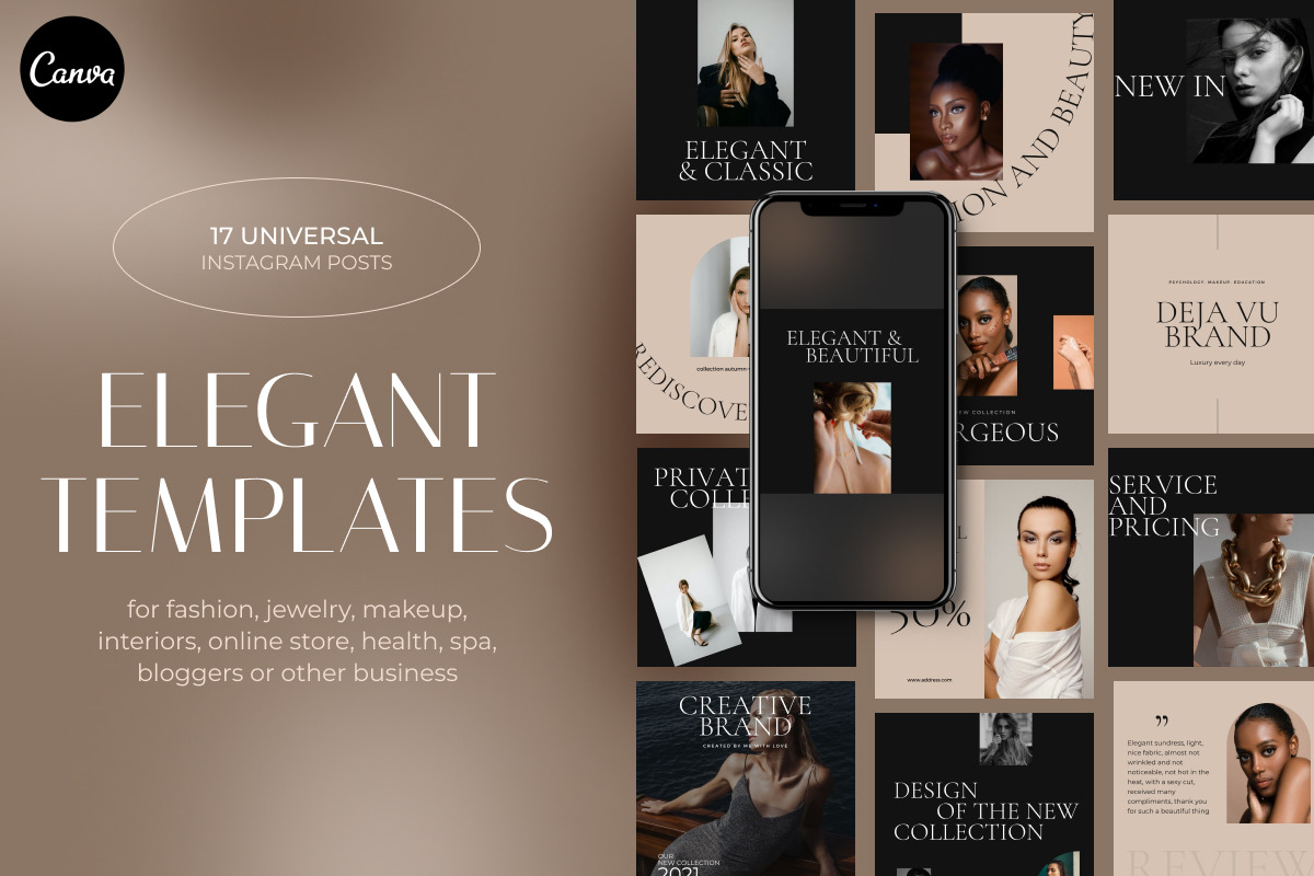 BUNDLE 3 in 1 - for elegant Insta, a Social Media Template by Make It Yours Lab. (Photo 2 of 17)