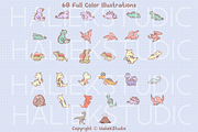 Dinosaurs Premium Clip Art Volume 2, an Animal Illustration by HalieKStudio (Thumbnail 3 of 9)