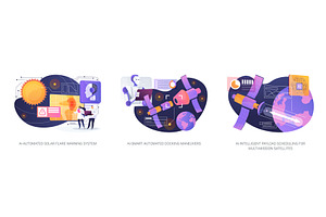 AI Advances in Spaceflight abstract, a Technology Illustration by Visual Generation
