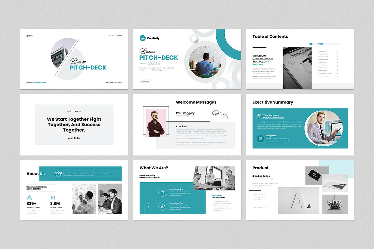 Pitch-Deck Presentation Template, a Presentation Template by GenerousArt (Photo 2 of 8)