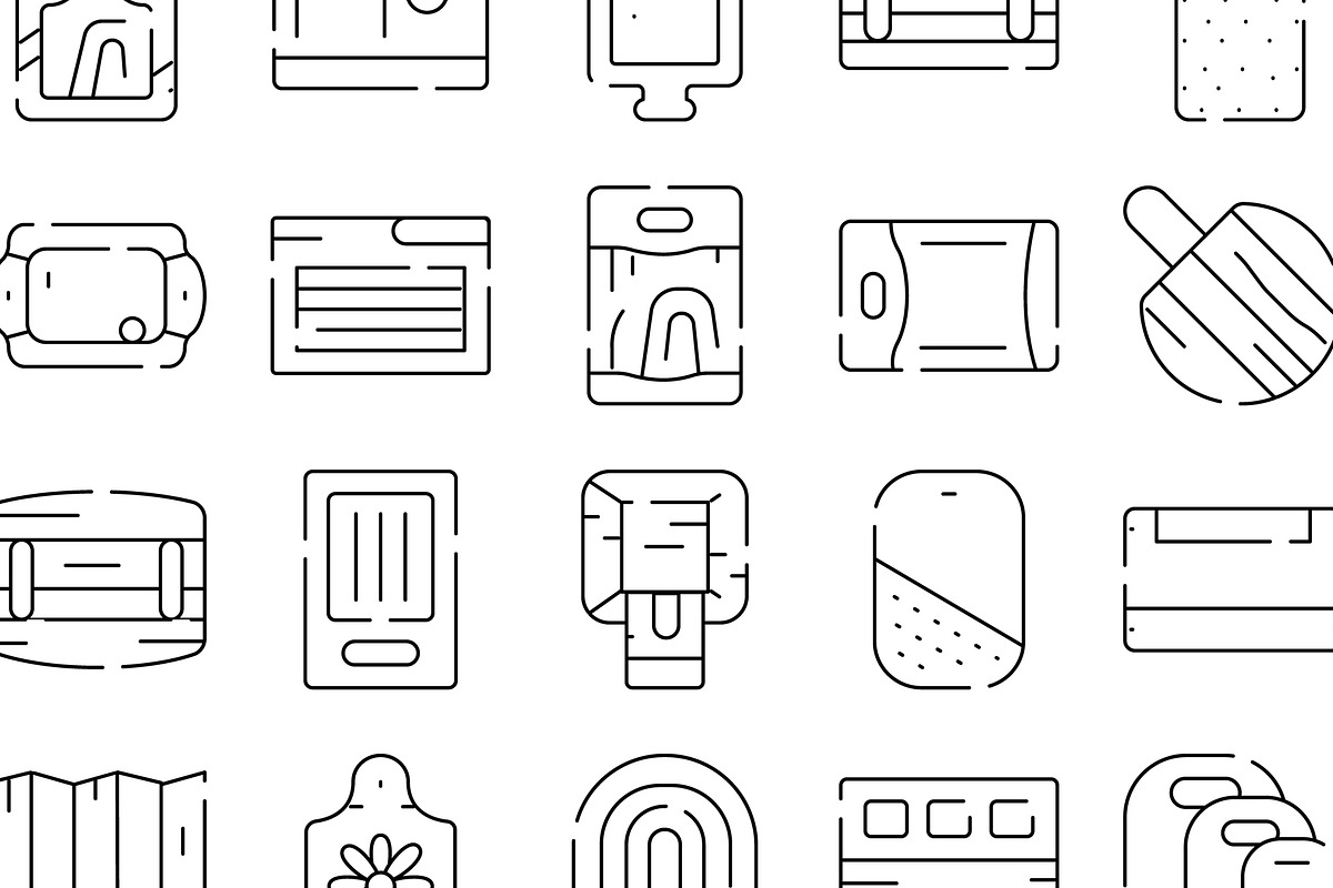 Cutting board kitchen utensil line, an Object Graphic by pikepicture (Photo 3 of 3)