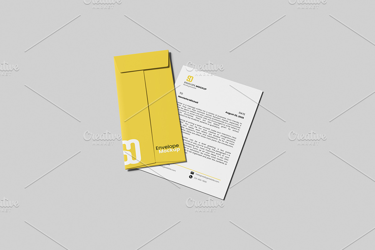 Envelope Identity Presentation, an Advertising Mockup by Gatamotion (Photo 2 of 5)