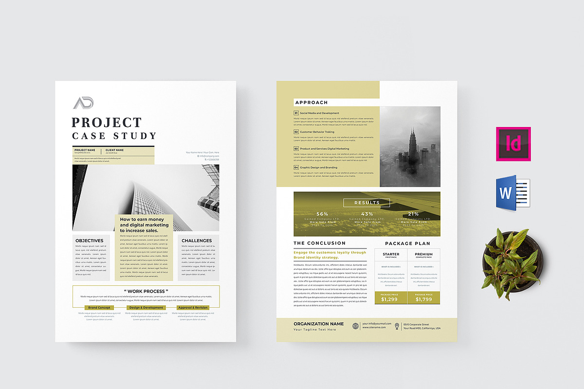 Case Study Template | Word & INDD, a Stationery Template by design_hut (Photo 1 of 5)