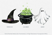 Halloween Watercolor Illustrations, an Illustration by Jeanette Pidi Design (Thumbnail 2 of 5)