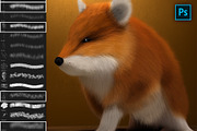 50 photoshop Fur & Texture Brushes, a Brush Add-On by Velo Graphic Studio (Thumbnail 3 of 11)