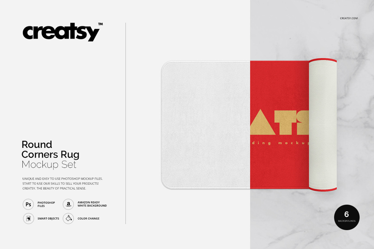 Round Corners Rug Mockup Set, a Product Mockup by Creatsy (Photo 1 of 7)
