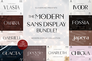 Modern Font Bundle SALE by Cloverons
