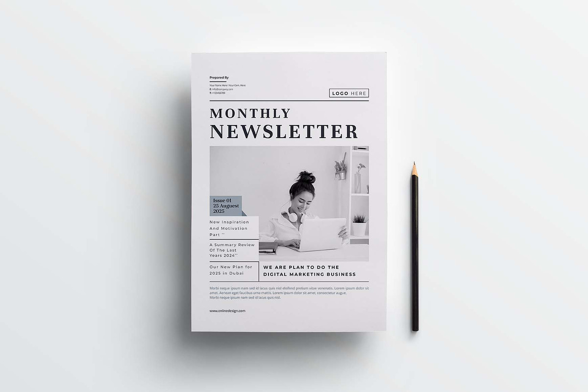 Newsletter | MS Word & Indesign, a Brochure Template by obayes (Photo 2 of 6)