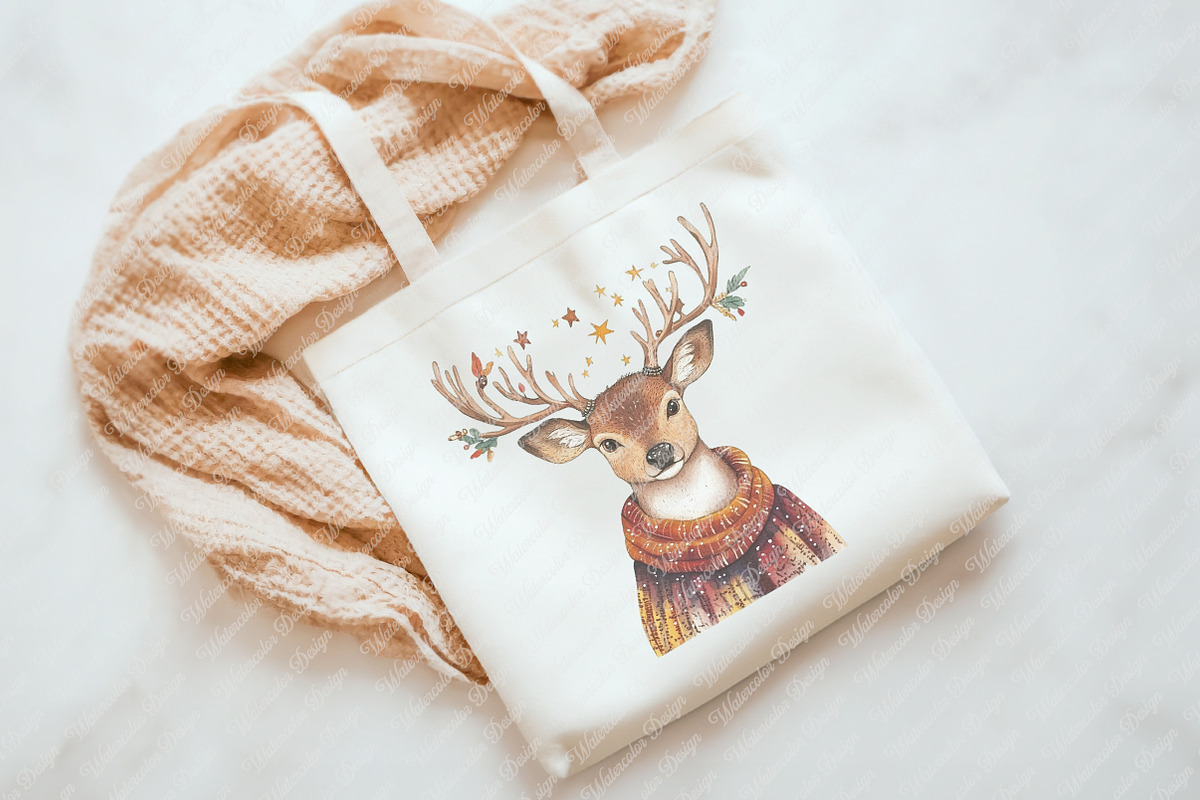 Watercolor Boho Woodland Animal Clip, an Illustration by Watercolor design (Photo 6 of 12)