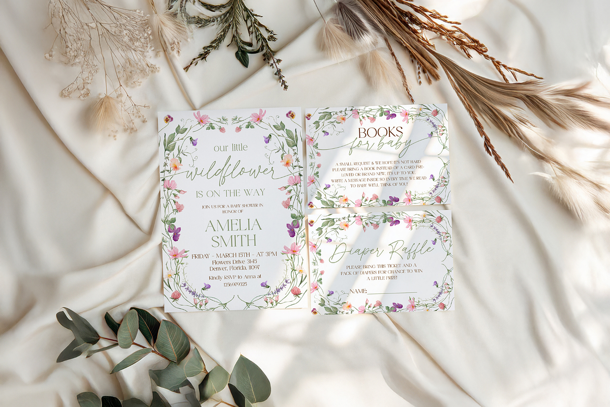 Wildflower Baby Shower Invitation, an Invitation Template by Digital_Mind (Photo 5 of 5)