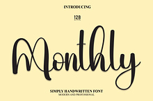 Monthly | Script Font