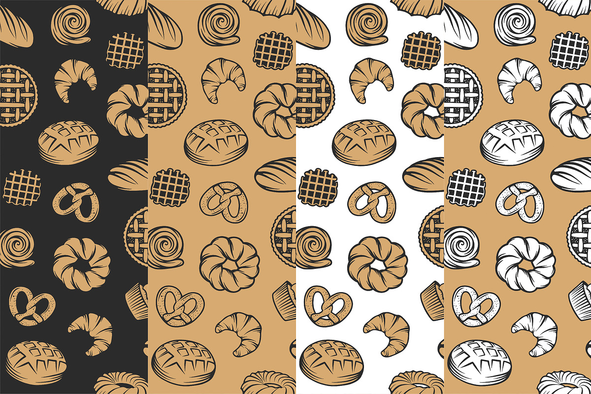 Bakery Logo, Pattern, Template Set, a Branding & Logo Template by Akimo Mia (Photo 5 of 10)