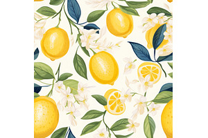 vintage pattern with lemons