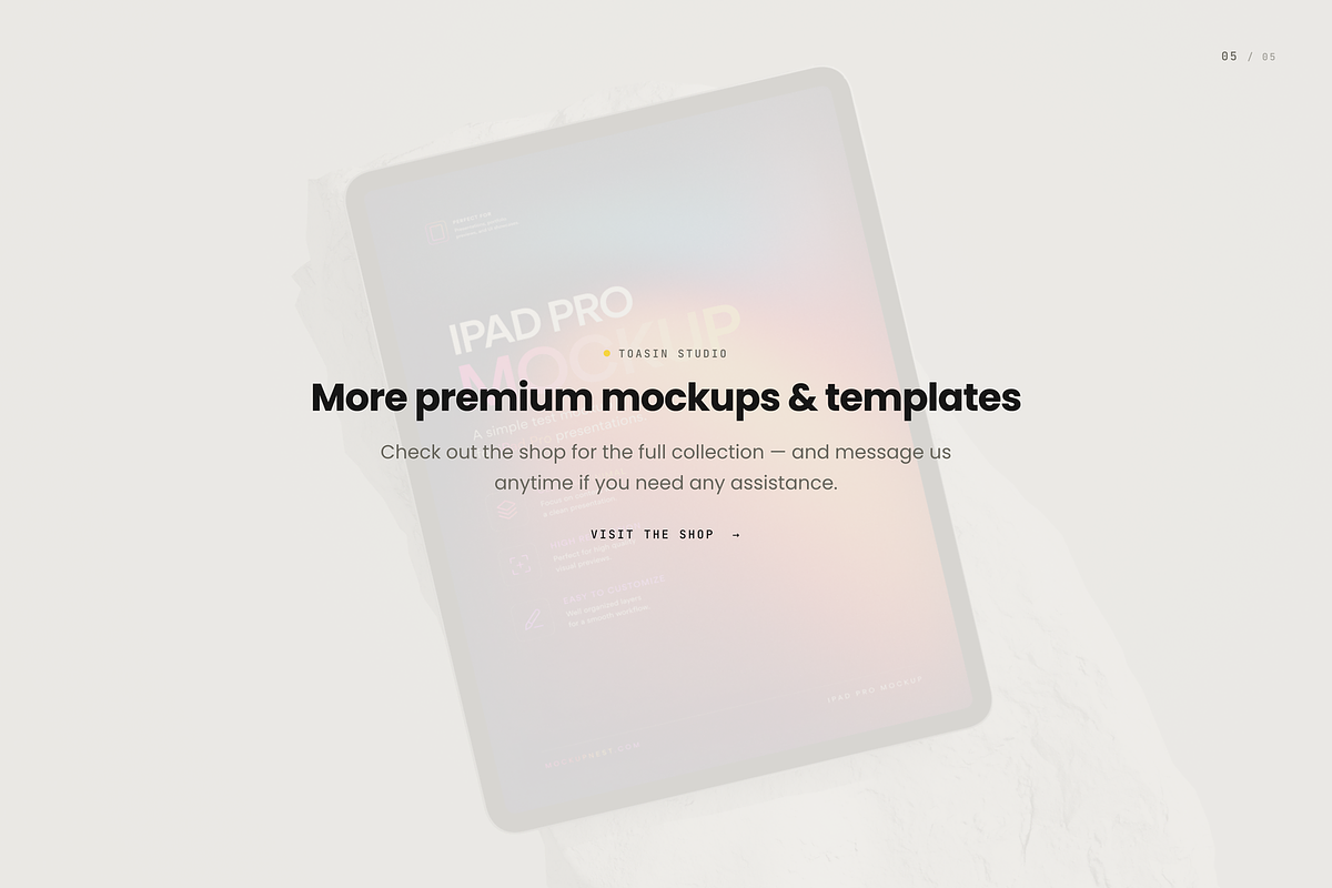 iPad Pro Mockup, an iPad Mockup by Toasin Studio (Photo 5 of 5)