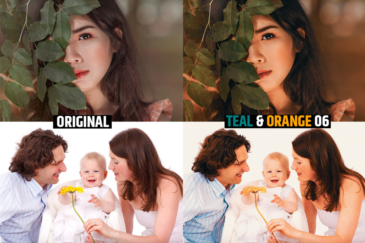 Orange & Teal 30 Cinematic FILM LUTS, a Plug-in Add-On by WeLovePresets (Photo 7 of 61)