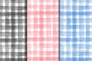 Watercolor Plaid Pattern Set, a Pattern Graphic by Gribanessa (Thumbnail 1 of 4)
