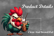Grumpy Coffee Chicken Clipart Bundle, a Seasonal Illustration by Craft Nest (Thumbnail 5 of 6)