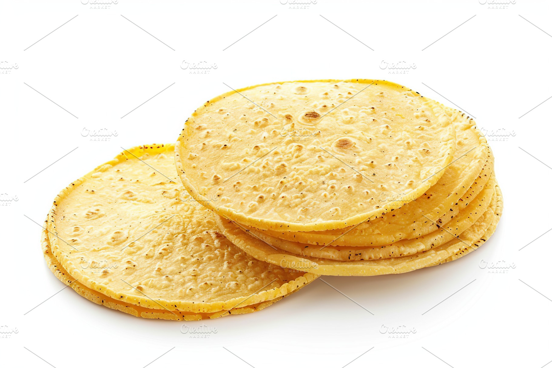 Illustration of corn tortillas on white background, a Food & Drink Photo by AlyaAnd