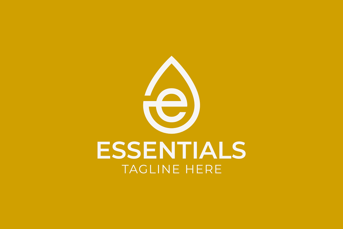 Letter E and Water Drip Logo Concept, a Branding & Logo Template by Signatoro (Photo 3 of 3)