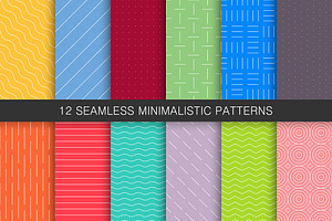 Color Minimalistic Seamless Patterns