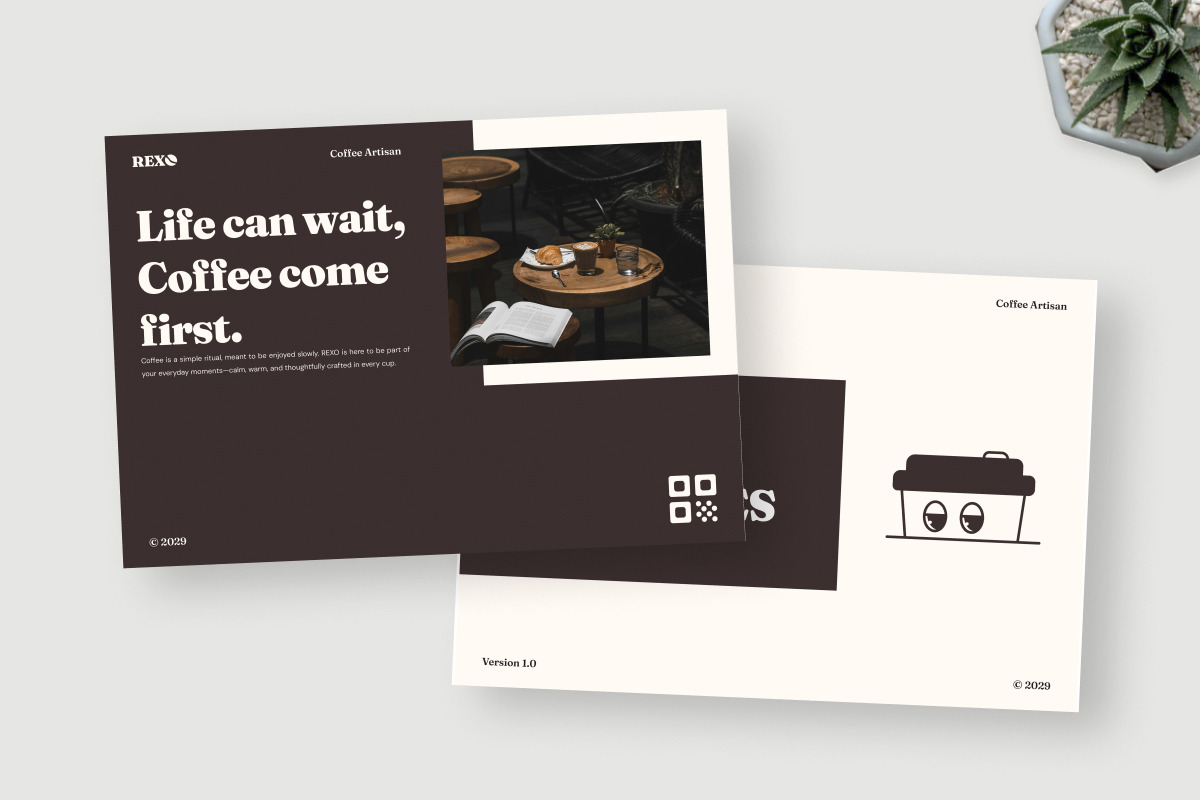 Minimalist Coffee Brand Identity Gui, a Branding & Logo Template by trabaskriya (Photo 7 of 7)