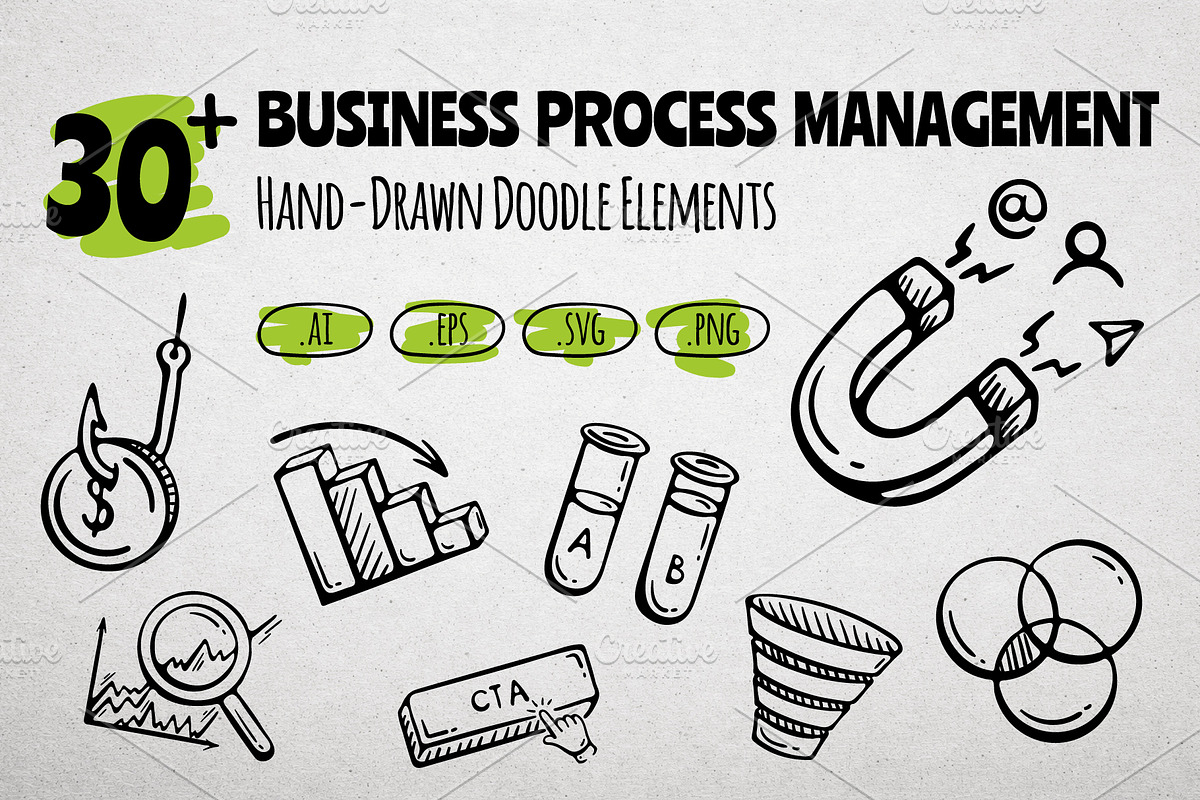 Business Process Management Icon Set, an Object Graphic by Design by Irihaha (Photo 1 of 4)