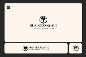 Palm tree logo design template, a Branding & Logo Template by Team_Ultra_Graphics