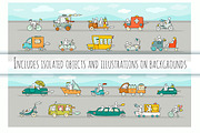 Cartoon cars with People, an Education Illustration by Sapunkele (Thumbnail 2 of 2)