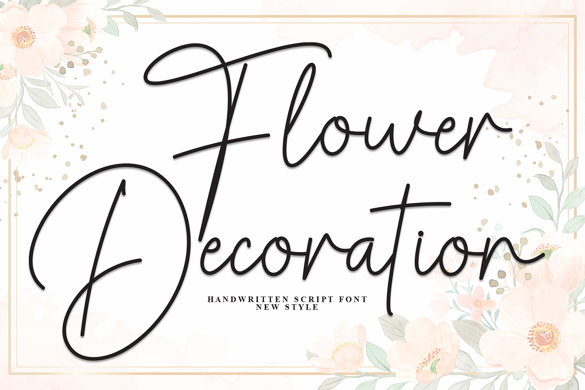 Flowers Decoration | Script Font, a Handwritten Font by Scratchones (Photo 1 of 8)
