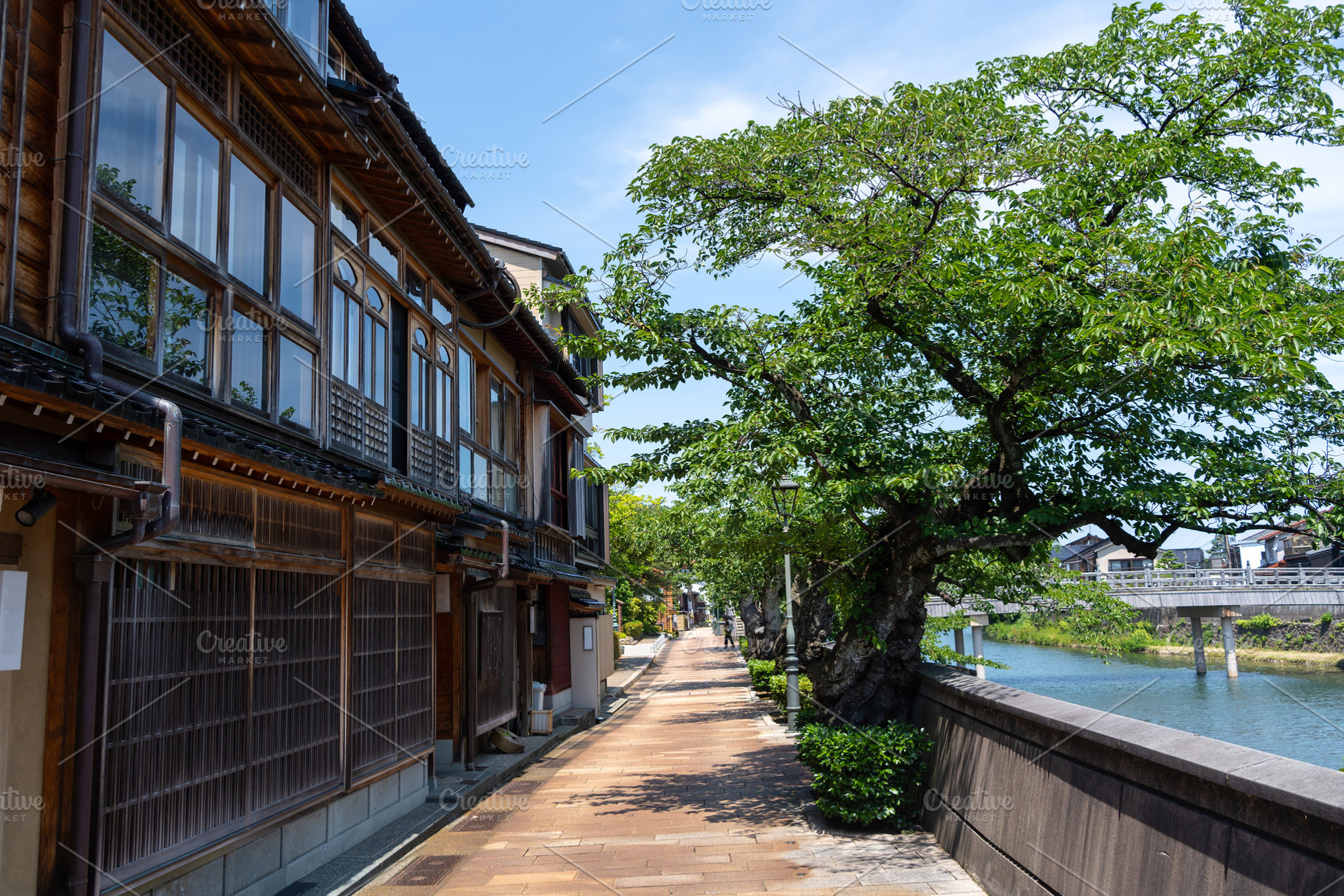 Old Kazue-machi district and Asano River in Kanazawa, Japan, an Architecture Photo by GoodGoods