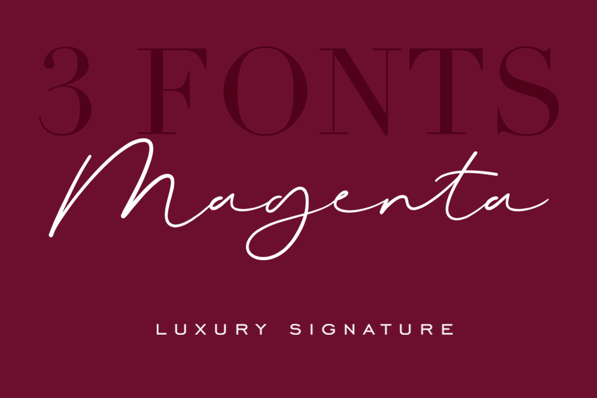 Magenta - 3 Luxury Signature Font, a Script Font by Dharmas Foundry (Photo 15 of 15)