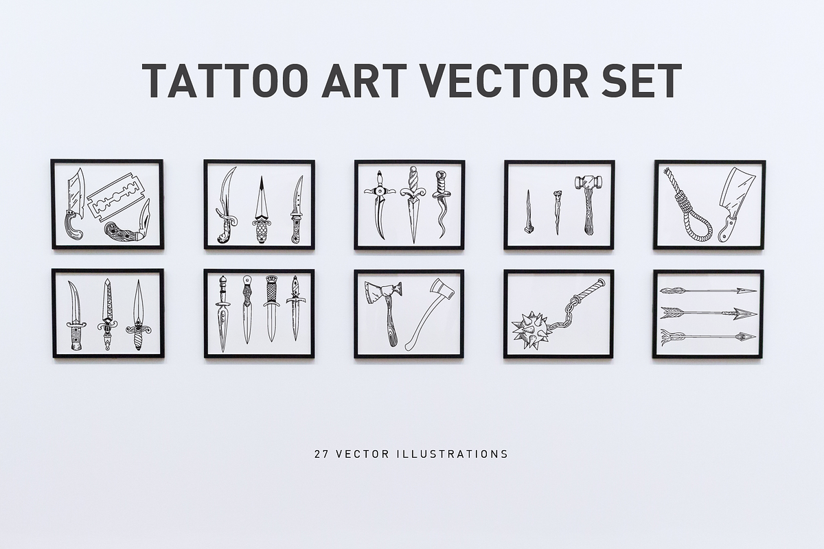 Tattoo Vector Set, an Illustration by Inkwell Supply Co (Photo 1 of 9)