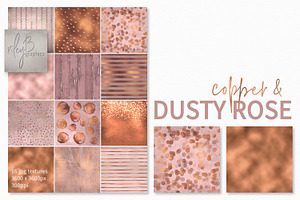 Copper and Dusty Rose, a Texture Graphic by rileyBgraphics