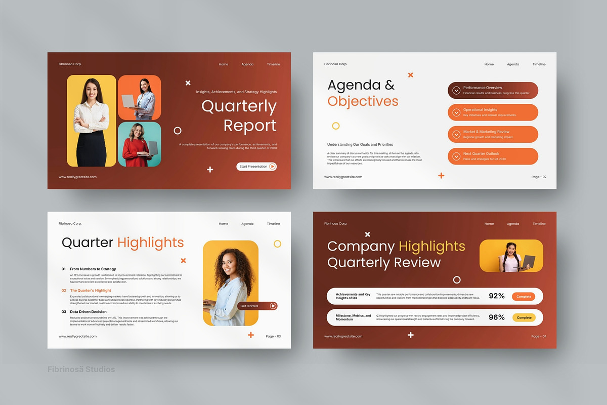 3D Animated Business Report Deck preview 4