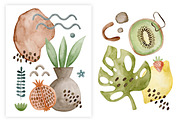 Watercolor Modern Summer Collection., a Decorative Illustration by Kira Konoshenko (Thumbnail 14 of 17)