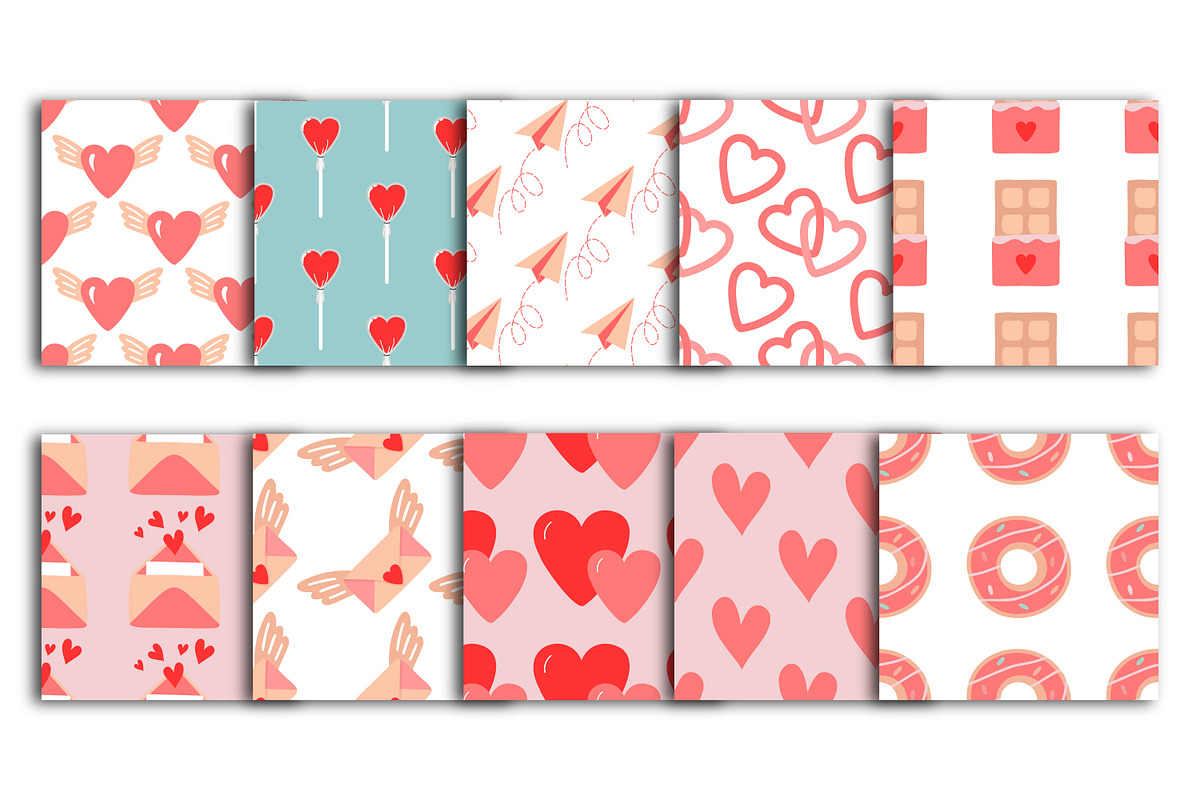 Valentines Day Seamless Patterns, a Pattern Graphic by fancykeith (Photo 2 of 3)
