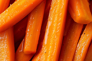 Close up on carrots cut into sticks, a Food & Drink Photo by MistyDay